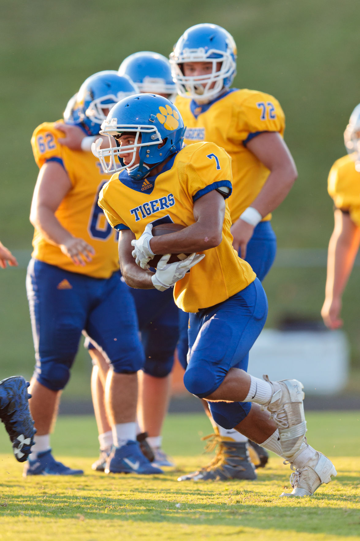 The Central Cabarrus Vikings shut out the Mount Pleasant Tigers 45-0.